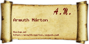 Armuth Márton névjegykártya